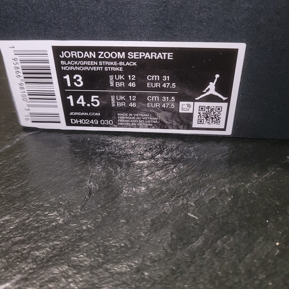 Nike Air JORDAN Zoom Separate Men's Black Sneakers with Multicolor Accents BNIB - Picture 2 of 15